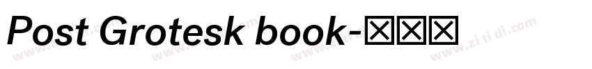 Post Grotesk book字体转换
